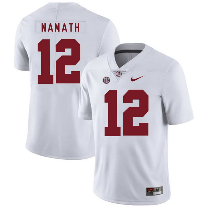 Alabama Crimson Tide 12 Joe Namath White Nike College Football Jersey Dzhi,We sell and wholesale Alabama Crimson Tide 12 Joe Namath White Nike College Football Jersey Dzhi on line form chian!
